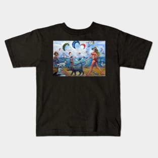 Busy beach Kids T-Shirt